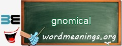 WordMeaning blackboard for gnomical